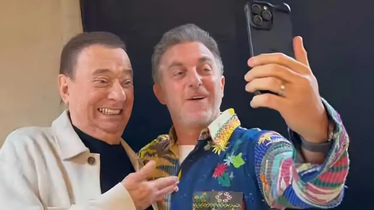 Foto de Raul Gil e Luciano Huck