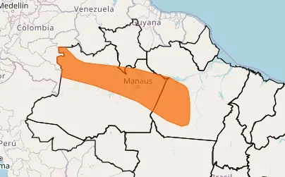 O alerta de chuvas também vale para o sul do Estado de Roraima e oeste do Pará
