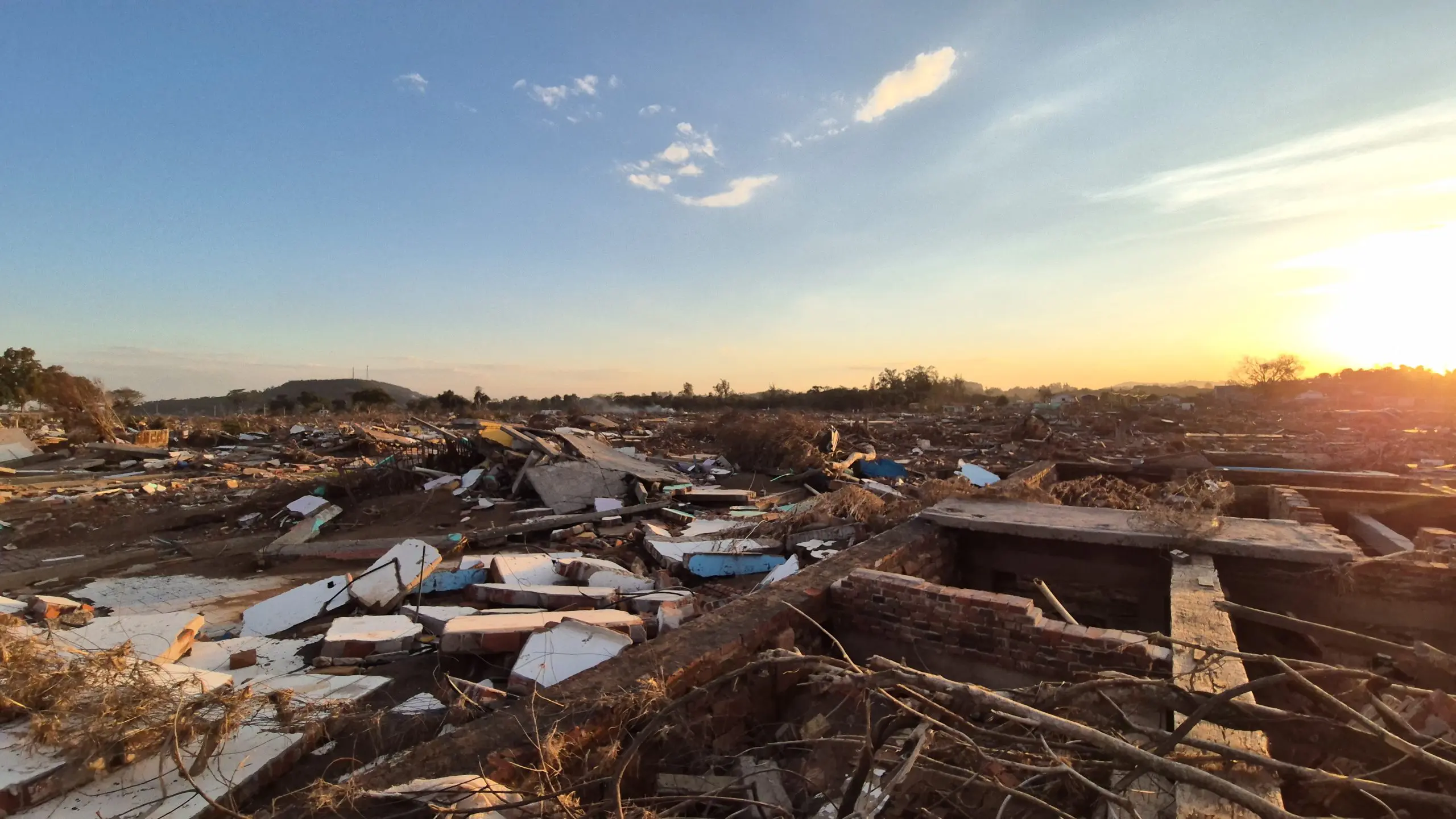 Um dos bairros destruídos em Cruzeiro do Sul, no Vale do Taquari (RS) | Foto: Tauany Cattan/Revista Oeste