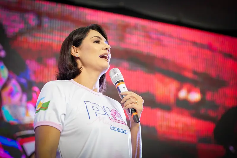 Ex-primeira-dama discursa durante evento do PL Mulher | Foto: Reprodução/PL Mulher