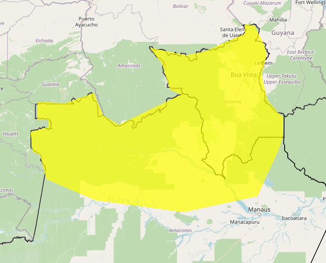 Alguns Estados do norte do país também enfrentam chuvas intensas, de acordo com o mapa do Inmet | Foto: Reprodução/Inmet
