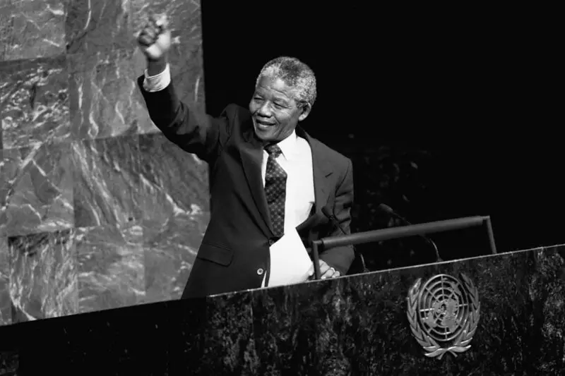 Nelson Mandela, líder político da África do Sul