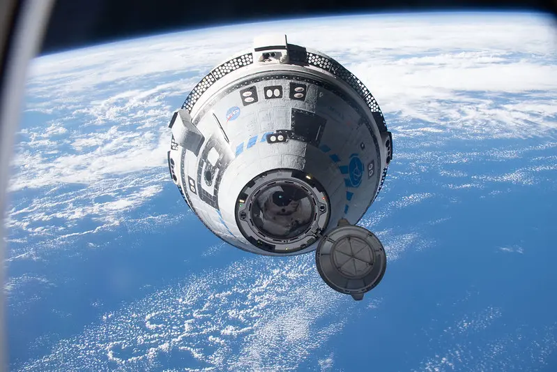O Boeing Starliner, da Nasa, em missão no espaço | Foto: Divulgação/Nasa