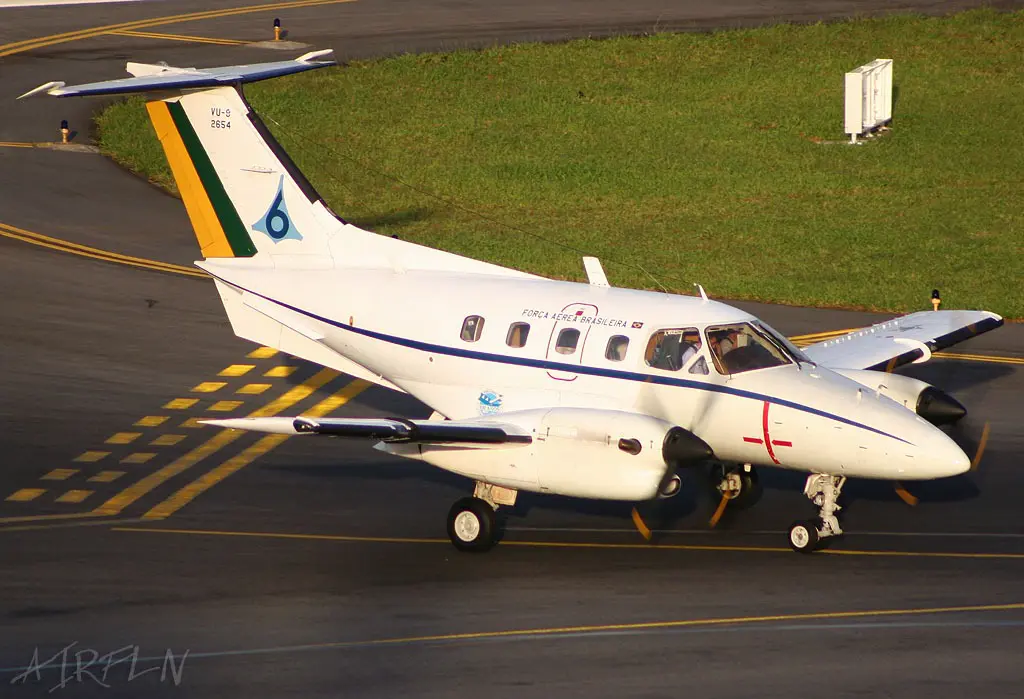 Aeronave modelo Xingu EMB-121, fabricado pela brasileira Embraer