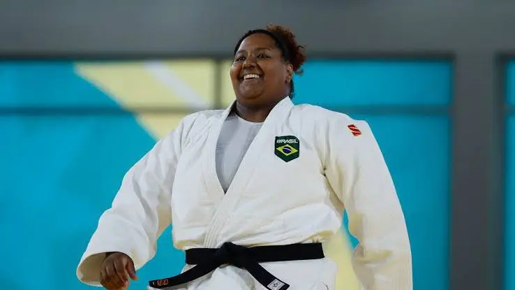 A judoca Beatriz Souza conquistou medalha de ouro na categoria acima de 78kg e bronze por equipe | Foto: Reprodução/Twitter/X