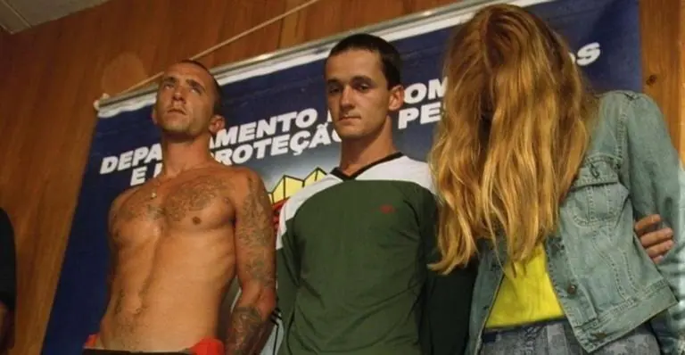 Os irmãos Cravinhos (Daniel e Cristian) ao lado de Suzane Richthofen: crime chocou a sociedade