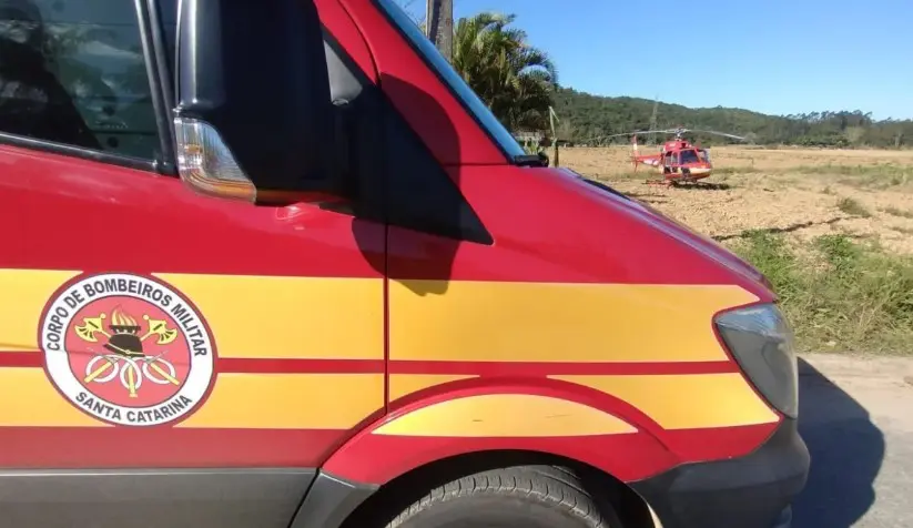 O catarinense, que não teve o nome revelado pelos bombeiros, havia informado à sua mulher que estava com dificuldade para respirar | Foto: Divulgação/Corpo de Bombeiros Militar de Santa Catarina