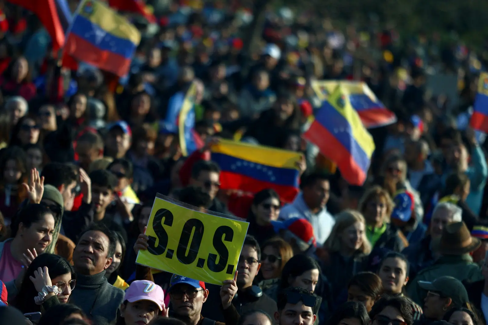 Manifestação contra Nicolás Maduro