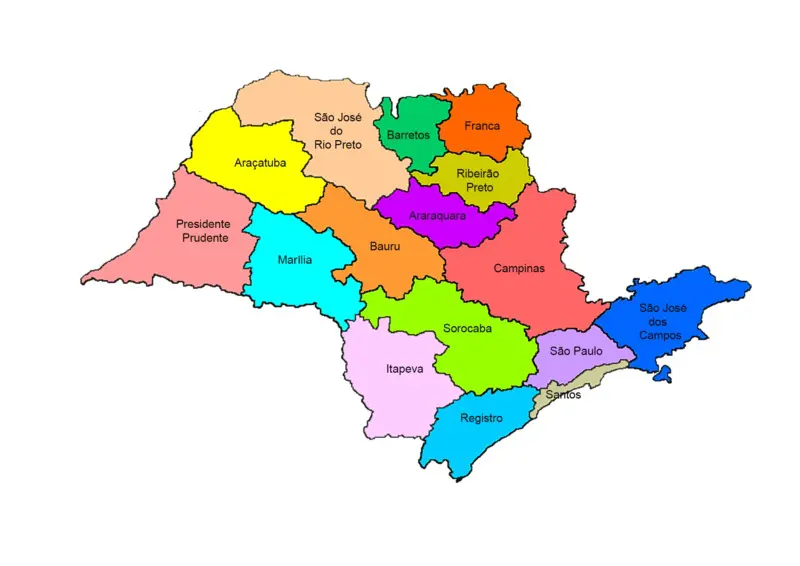 Mapa do Estado de São Paulo