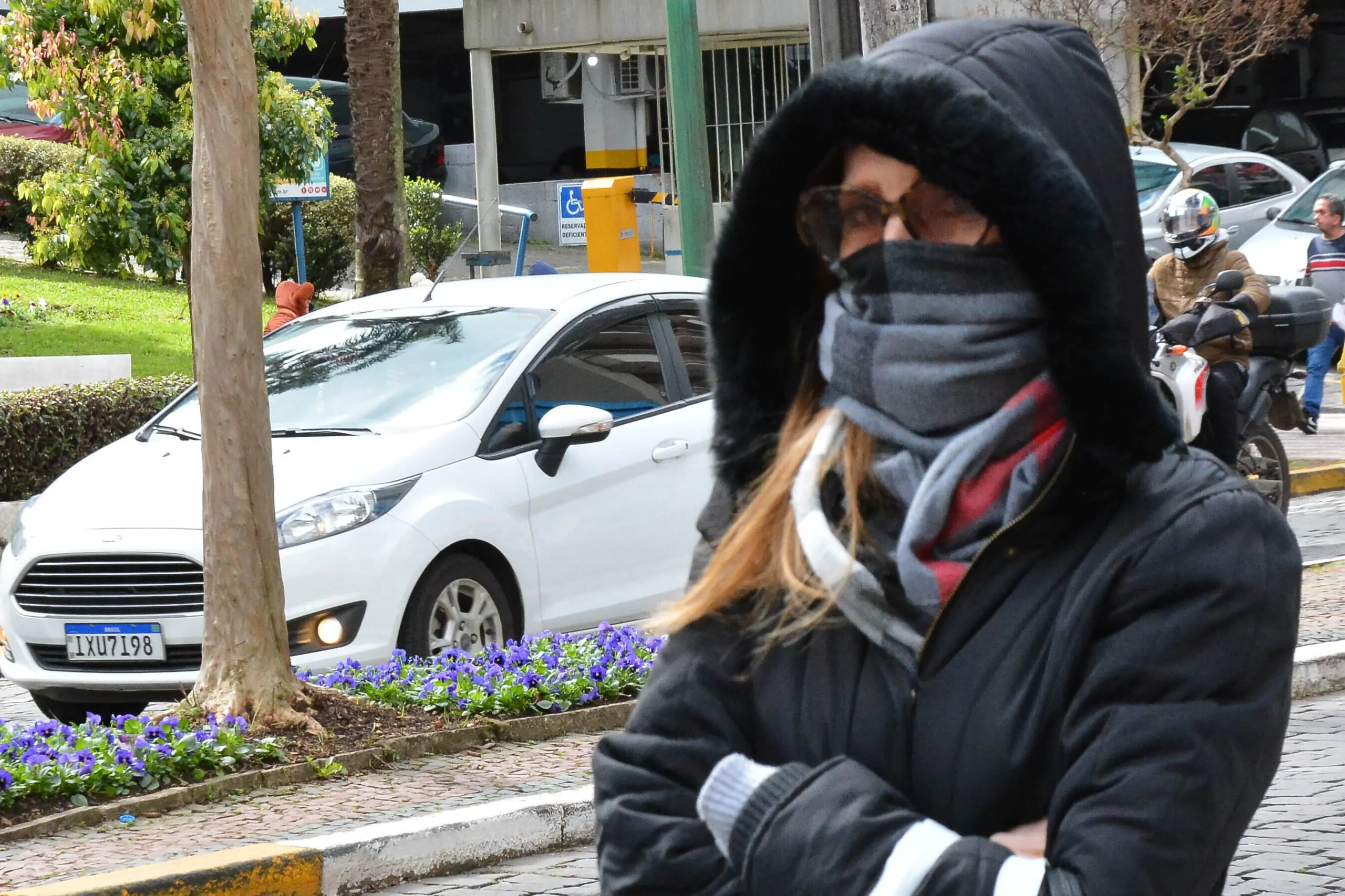 Frente fria atinge Caxias do Sul (RS)