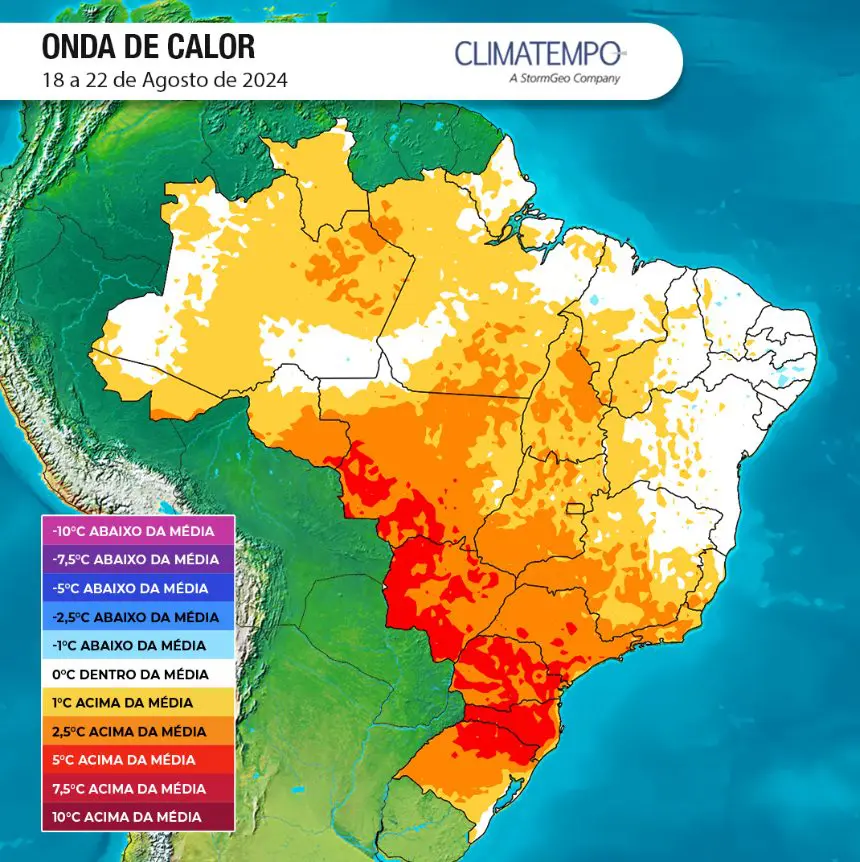 No Sudeste, o tempo também seguirá estável, com sol predominando entre poucas nuvens nesta quinta-feira, 15 | Foto: Divulgação/Climatempo