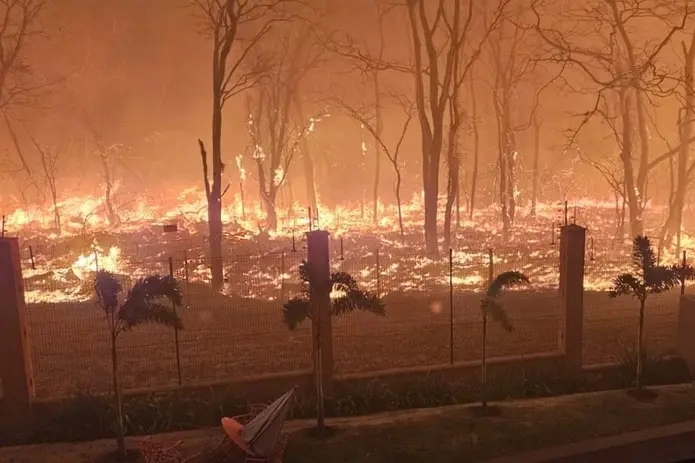 Ribeirão Preto teve 14 focos de incêndio espalhados pela cidade | Foto: Reprodução/Redes sociais
