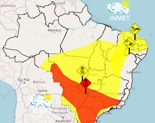 Mapa de alerta de calor