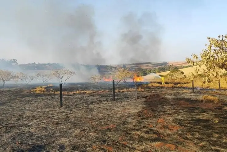 Incêndios têm se espalhado pelo interior de SP nos últimos dias | Foto: Reprodução/Corpo de Bombeiros de Batatais