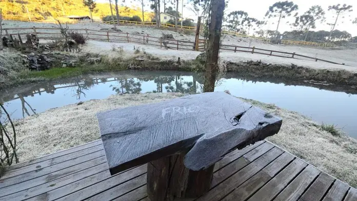 Frio rigoroso atinge a região serrana de Santa Catarina | Mycchel Legnaghi/Divulgação/@saojoaquimonline.com