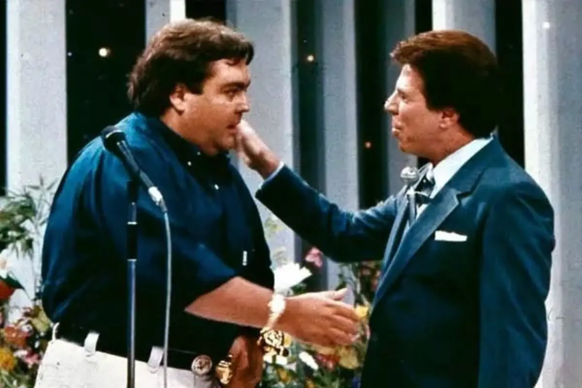 Foto de Silvio Santos e Faustão