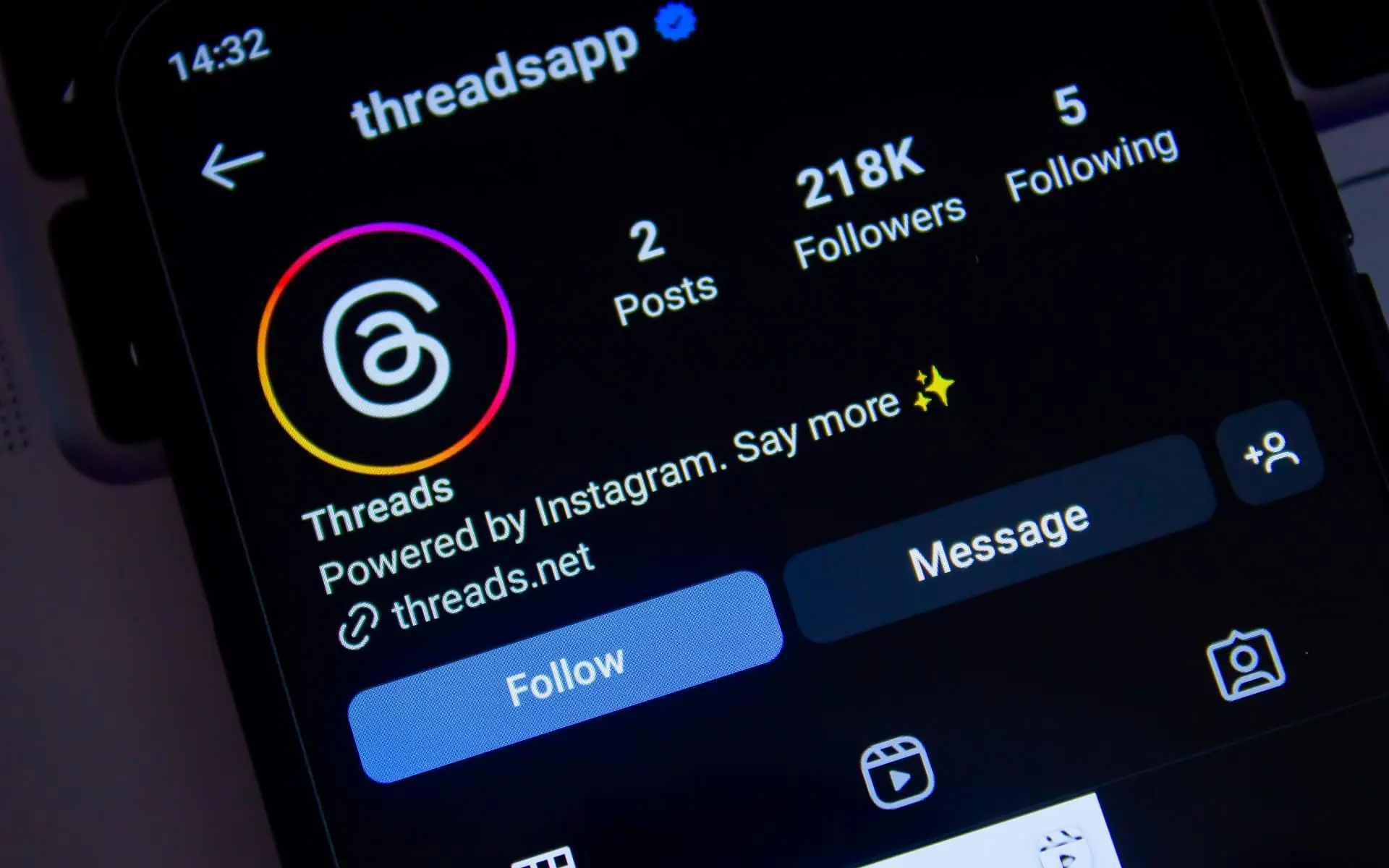 Perfil oficial do Threads no Instagram | Foto: Reprodução/Redes sociais