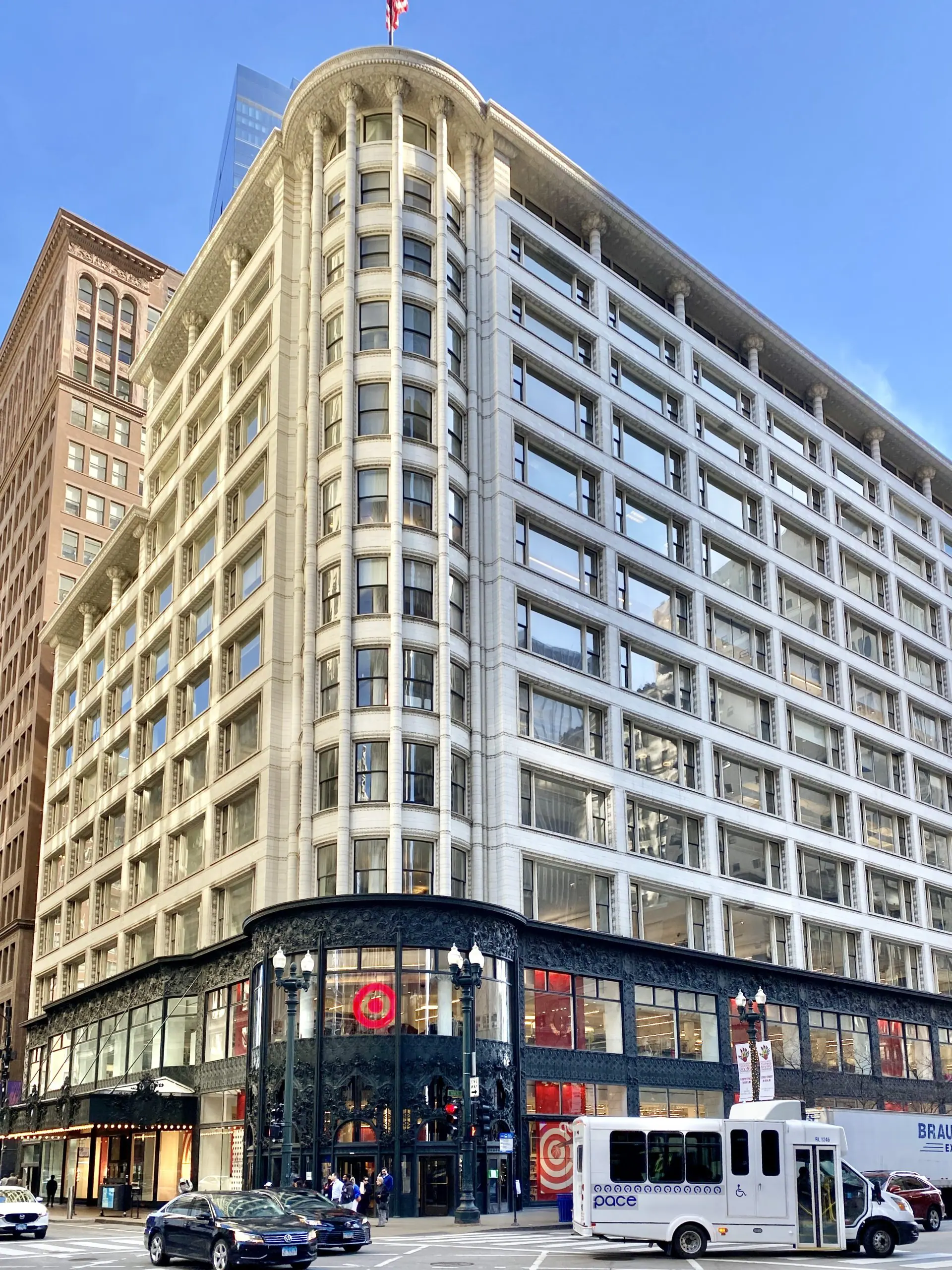 Carson, Pirie, Scott and Company Building, também conhecido como Edifício Sullivan, em Chicago | Foto: Reprodução/Wikimedia Commons