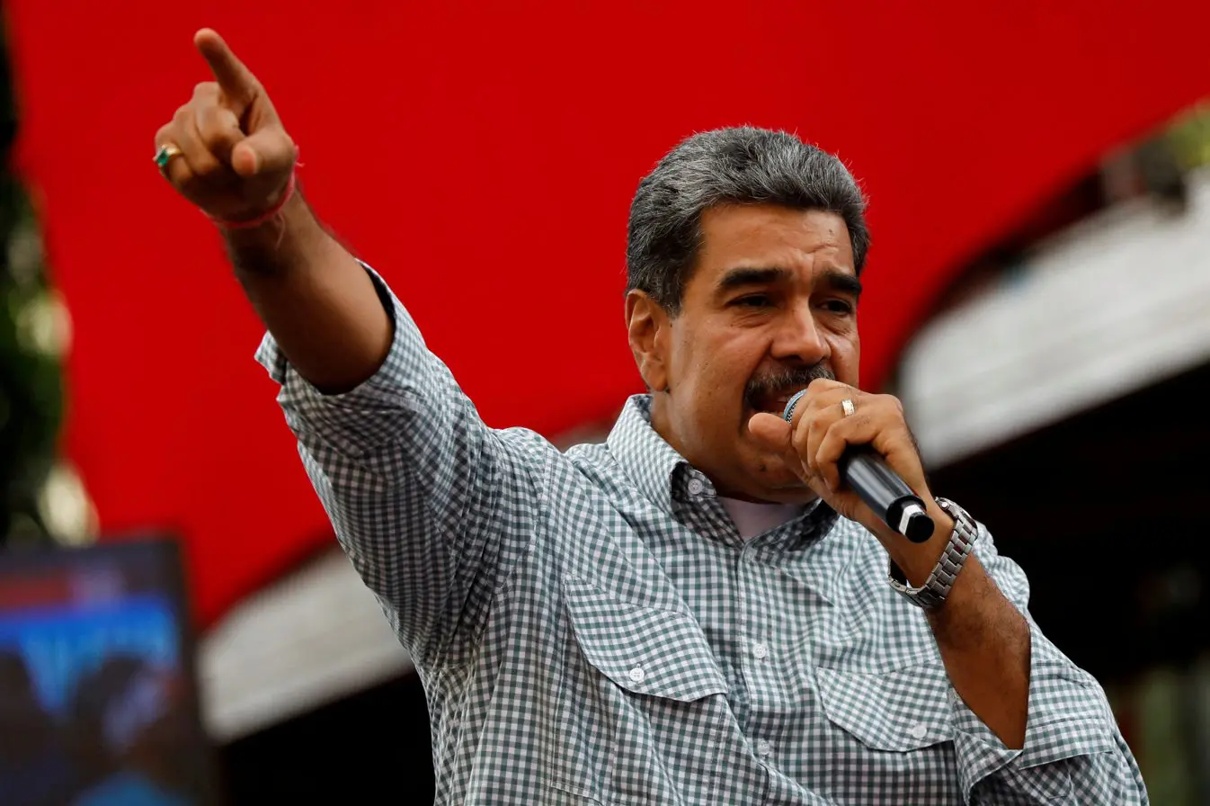 Nicolás Maduro, em comício para comemorar a ‘eleição’ deste ano – 28/8/2024 | Foto: Fausto Torrealba/Reuters