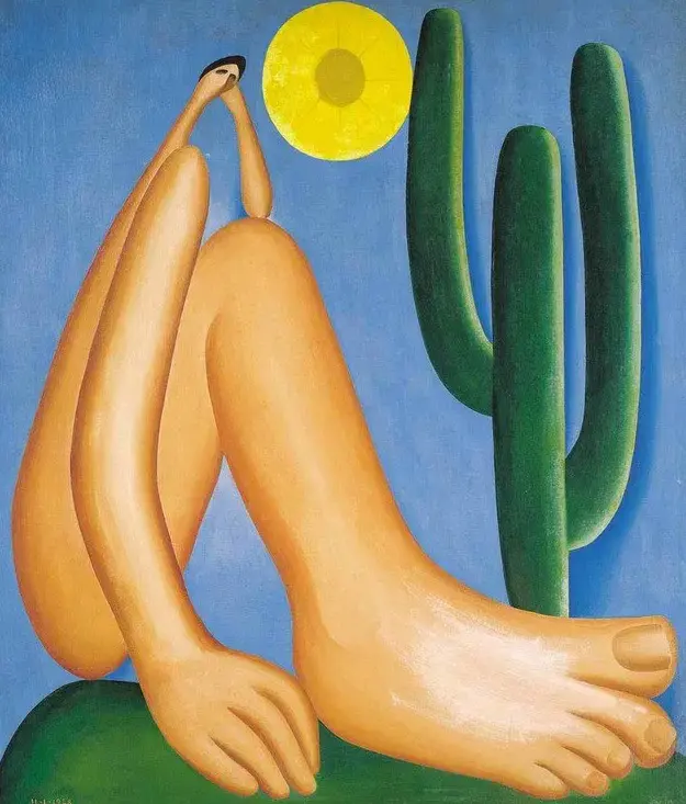Abaporu, talvez o quadro mais famoso de Tarsila do Amaral | Foto: Reprodução/Redes sociais