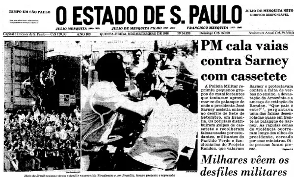 Vaias contra Sarney