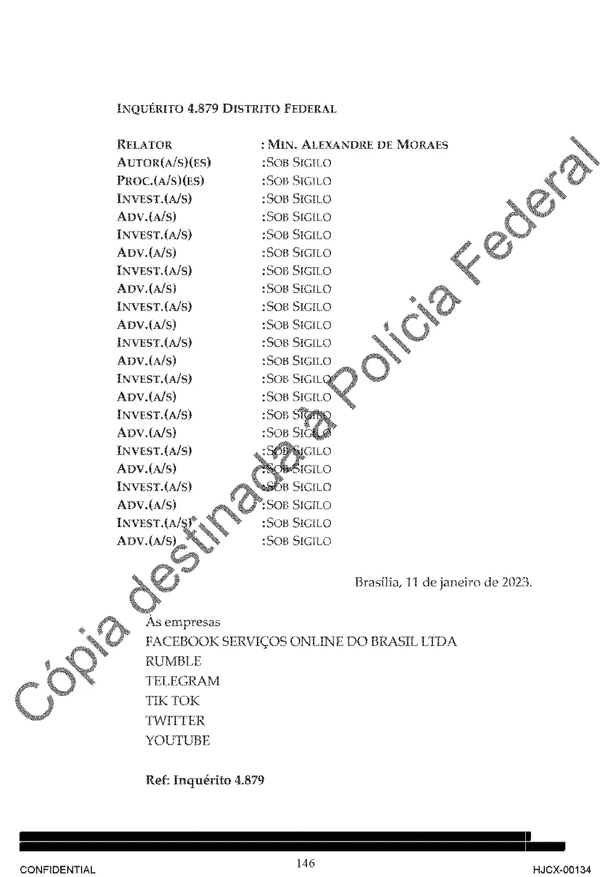 Informações foram mantidas em sigilo | Foto: Reprodução/Twitter/X/@alexandrefiles