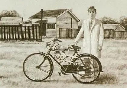 Com a devastação causada pela Segunda Guerra Mundial no Japão, Honda enxergou na bicicleta motorizada uma oportunidade de negócio | Foto: Divulgação/Museu Honda