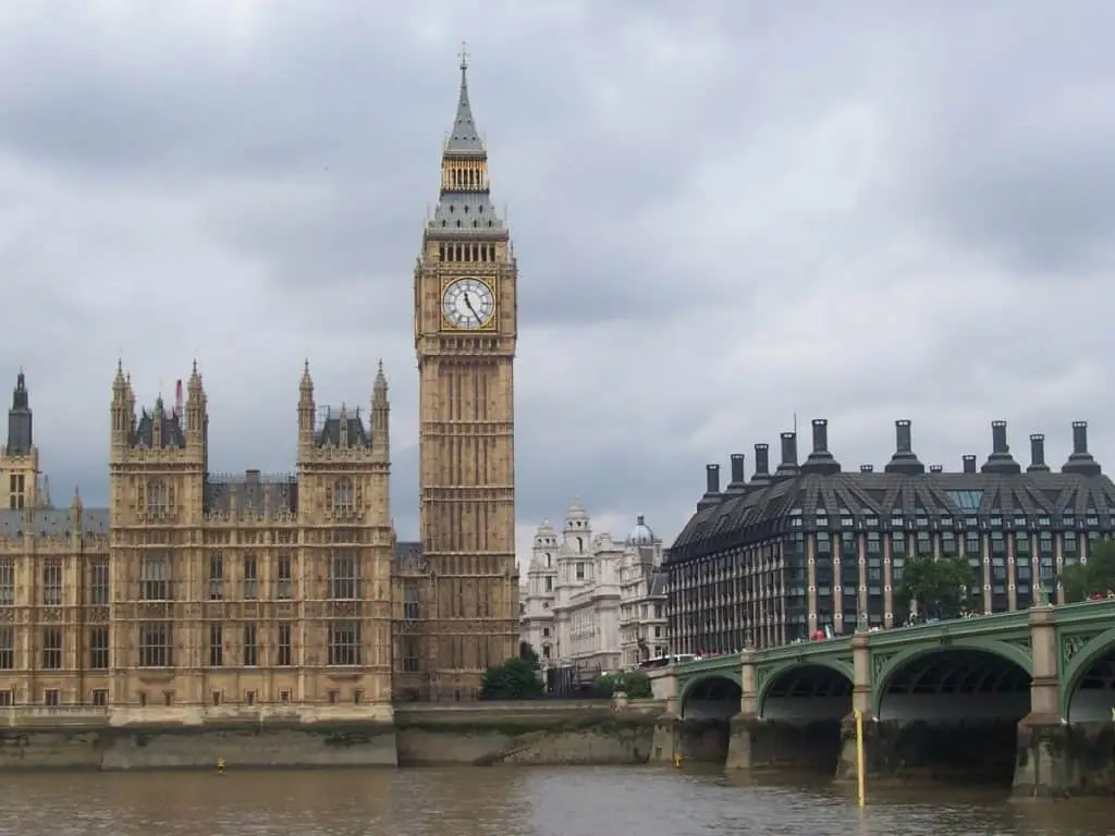 O Parlamento britânico em Londres