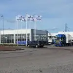Uma fábrica da Scania na Suécia