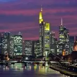 Vista de Frankfurt, o centro econômico da Alemanha