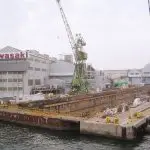 Um estaleiro no Japão
