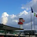 A torre de controle do Aeroporto de Roma-Fiumicino