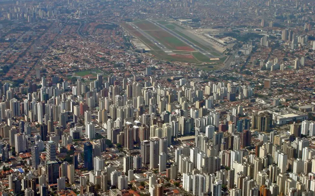 Vista aérea do Aeroporto de Congonhas, em São Paulo