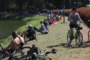 Paulistano aproveita um dia de Sol no parque do Ibirapuera, na cidade de São Paulo, SP, neste domingo, 02. 02/08/2020 - Foto: RENATO S. CERQUEIRA/FUTURA PRESS/FUTURA PRESS/ESTADÃO CONTEÚDO