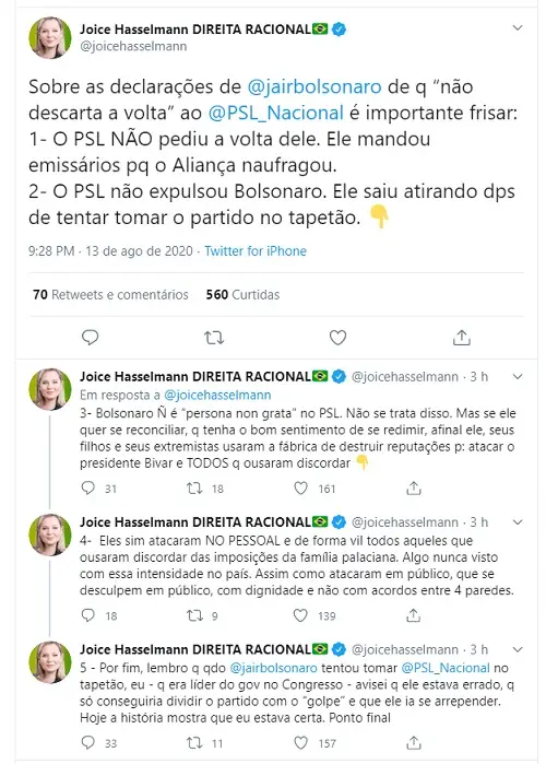 joice hasselmann - bolsonaro - psl