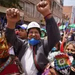 evo morales aglomeração - bolívia