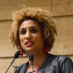 A vereadora Marielle Franco, durante discurso na Assembleia do Rio de Janeiro