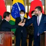 Toshimitsu Motegi e ernesto araújo - japão e brasil