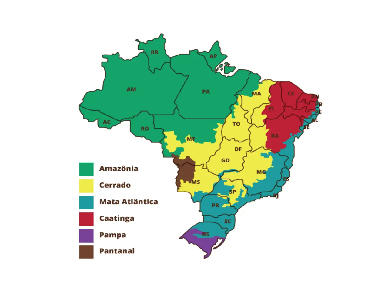 mapa - brasil - biomas