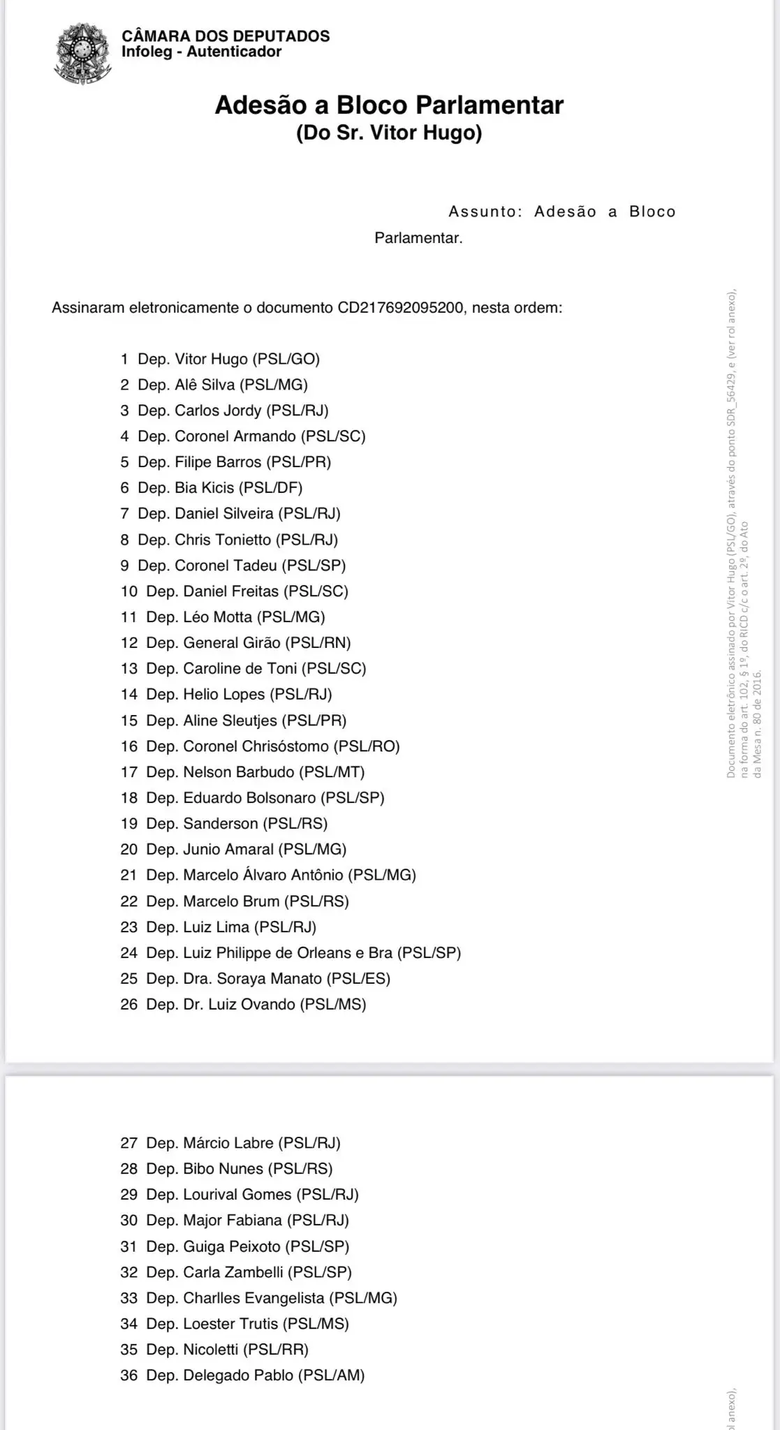 psl - lista de dissidentes psl - lista de dissidentes