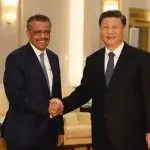 Tedros Adhanom e Xi Jinping