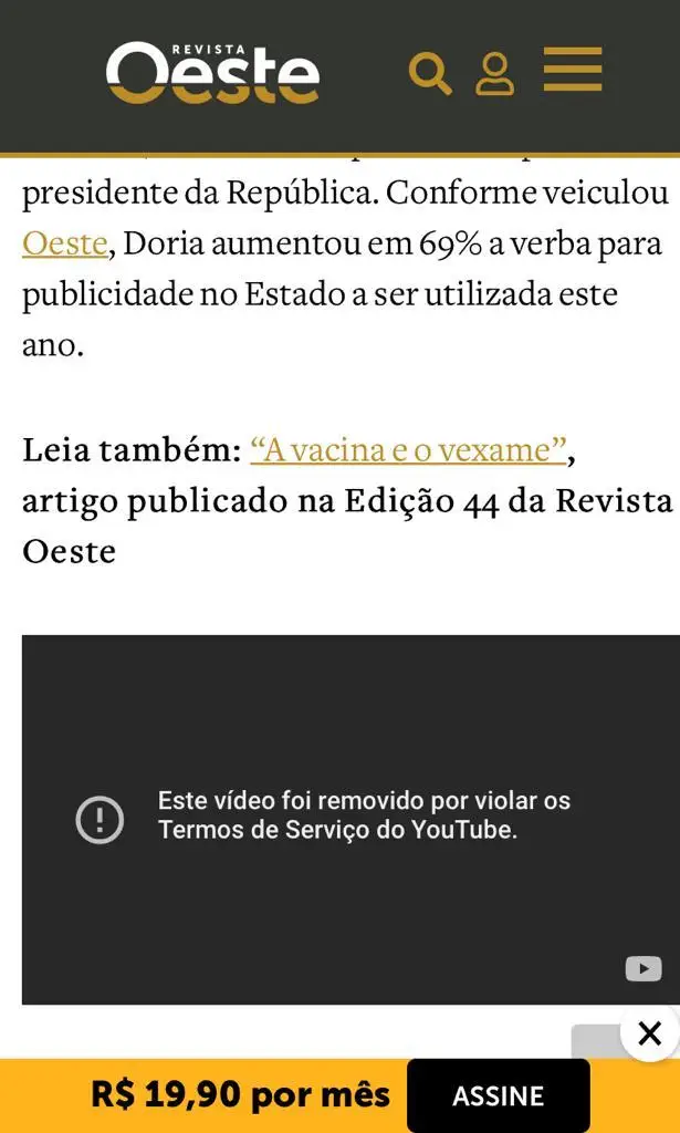 youtube censura vídeo