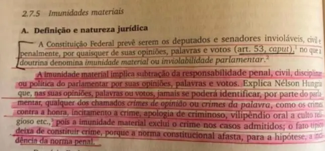 alexandre de moraes - inviolabilidade parlamentar - livro direito constitucional alexandre de moraes - inviolabilidade parlamentar - livro direito constitucional