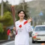 Passagem da Tocha Olímpica pelo condado de Mie, no Japão