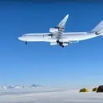 Airbus pousando pela primeira vez na Antártida