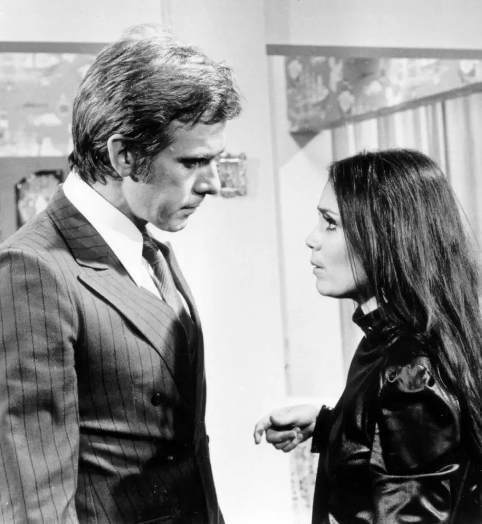 Francisco Cuoco e Regina Duarte na novela _Selva de Pedra_, da Rede Globo.