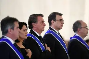 Presidente Jair Bolsonaro em cerimônia no Itamaraty
