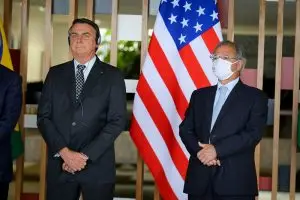 Presidente Jair Bolsonaro e ministro da Economia, Paulo Guedes