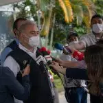 Ministro da Saúde, Marcelo Queiroga, em conversa com a imprensa