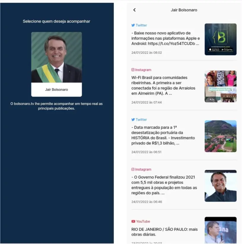 aplicativo lançado por bolsonaro
